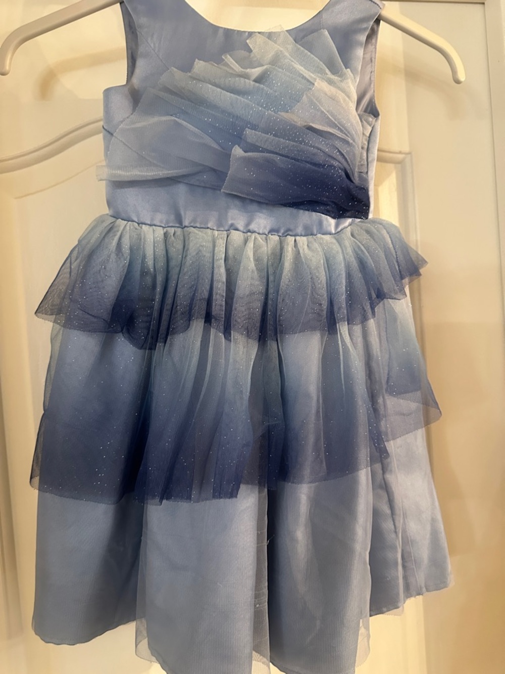 Disney Light Blue Ombre Sparkle Tulle Formal Dress